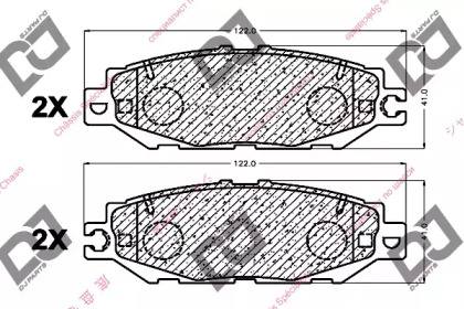 Комплект тормозных колодок DJ PARTS BP1070